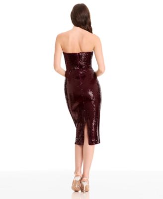 Women's Strapless Sweetheart Bodycon Dress