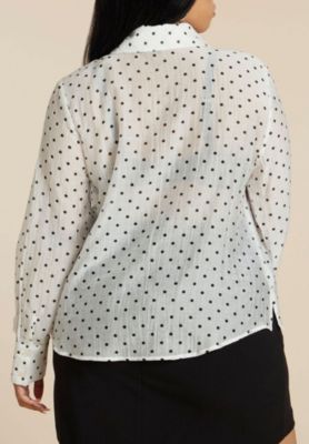 Women's Button Up Top With Bows