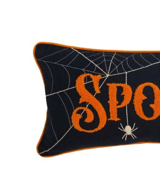 Halloween Rectangle Spider Web Accent Pillow, 12" x 24"