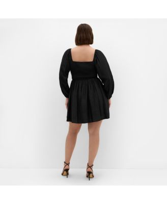 Plus Size Abbie Long Sleeve Mini Dress