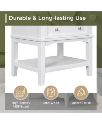 24" Bathroom Vanity with Sink, Bathroom Storage Cabinet with Drawer and Open Shelf, Solid Wood Frame