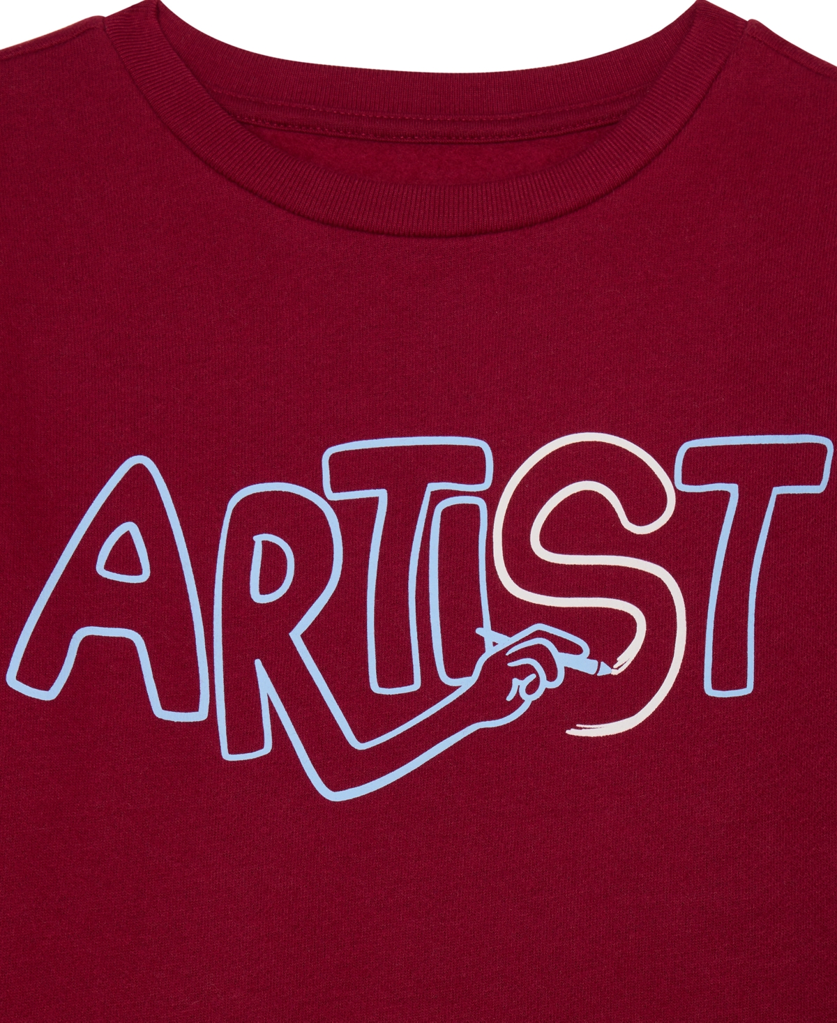 Color Lab Boys 3t-6x Graphic Print Crewneck Sweatshirt In Red