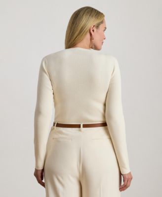 Plus Size Rib-Knit Crew Neck Sweater