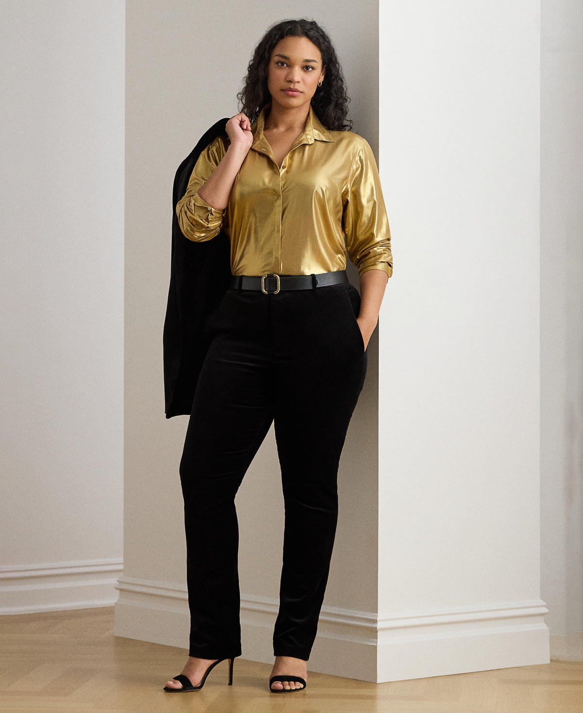Ralph Lauren Plus Size Classic Fit Shirt In Yellow