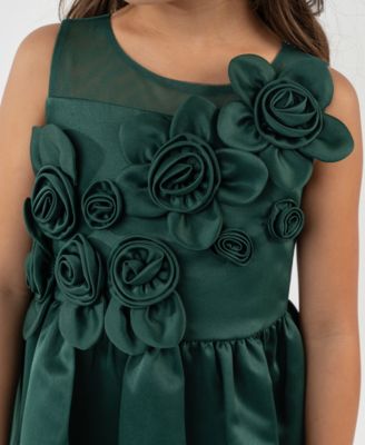 Girls' 2T-6X 3D Flower Applique Dress