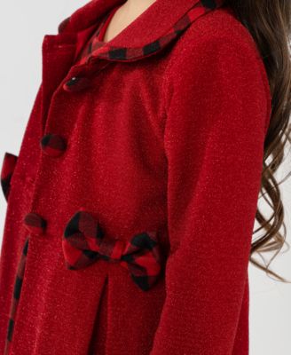 Girls' 2T-6X Long-Sleeve Coat and Dress, 2-Piece Set