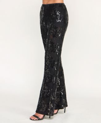 Junior's Sequin Flare Pull-On Pants