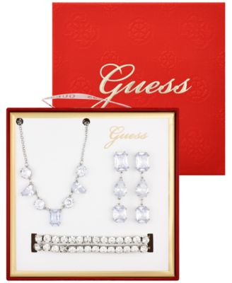 3-Pc. Cubic Zirconia Gold-Tone Necklace, Earrings, and Bracelet Gift Set
