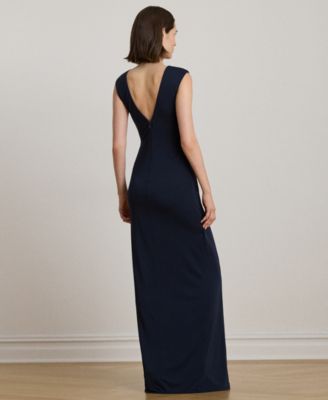 Women's Chain-Trim Cap-Sleeves Gown