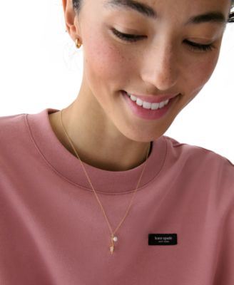 Cubic Zirconia and Imitation Pearl Life of The Party Necklace