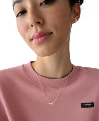 Cubic Zirconia and Imitation Pearl Dear Bestie Pendant Necklace