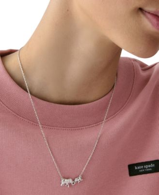 Cubic Zirconia Dear Mom Pendant Necklace