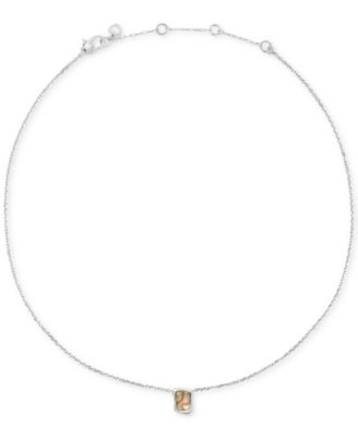 Cubic Zirconia Molten Pendant Necklace