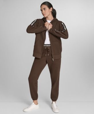 Women's Fleece Logo Tape Hoodie Jacket