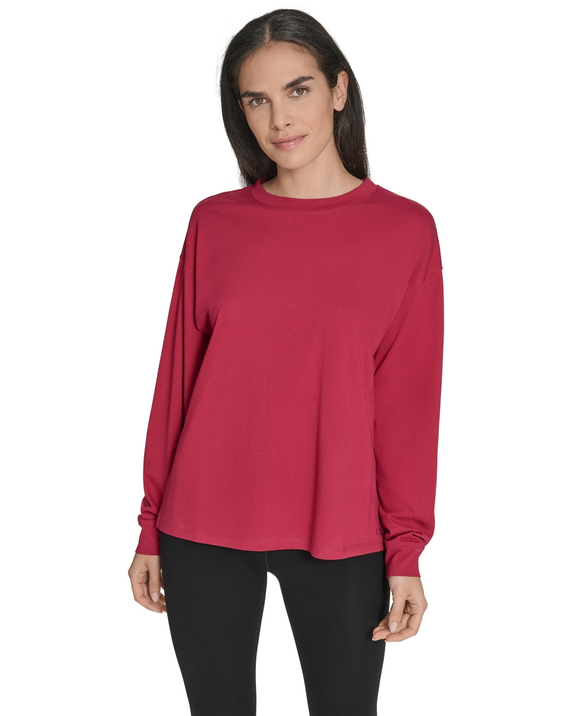 Calvin Klein Performance Women's Long-Sleeve Crewneck T-Shirt - Otherworld Red