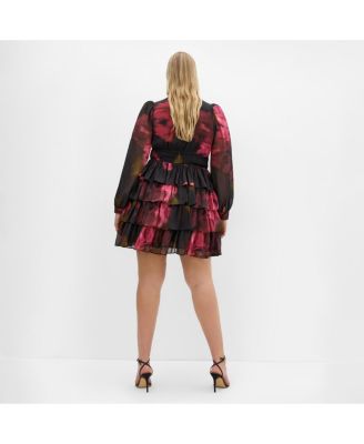 Plus Size Kailey Print Mini Dress