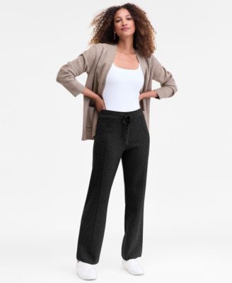 Women's Rhinestone Drawstring-Waist Knit Pants, Macy's Exclusive