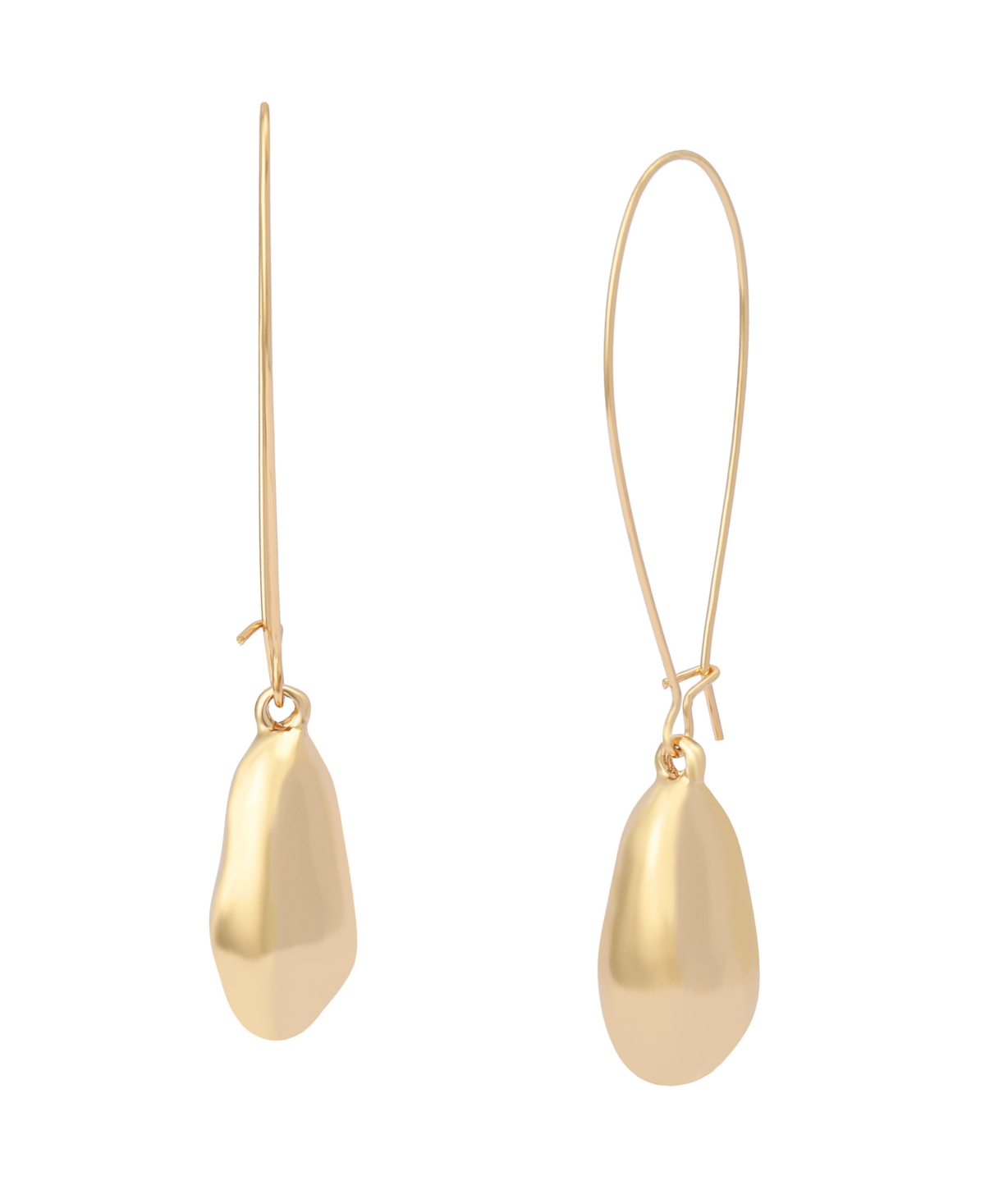 Robert Lee Morris Soho Gold Molten Bead Dangle Earrings In Gold
