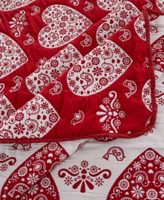 Lovebirds Woven Matelass&eacute; 2-Pc. Coverlet Set, Twin