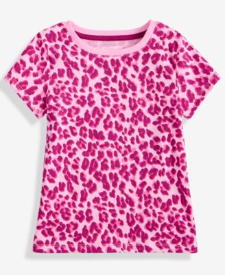 Epic Threads - Girls Toddler 2T-4T Leopard-Print Short-Sleeve T-Shirt