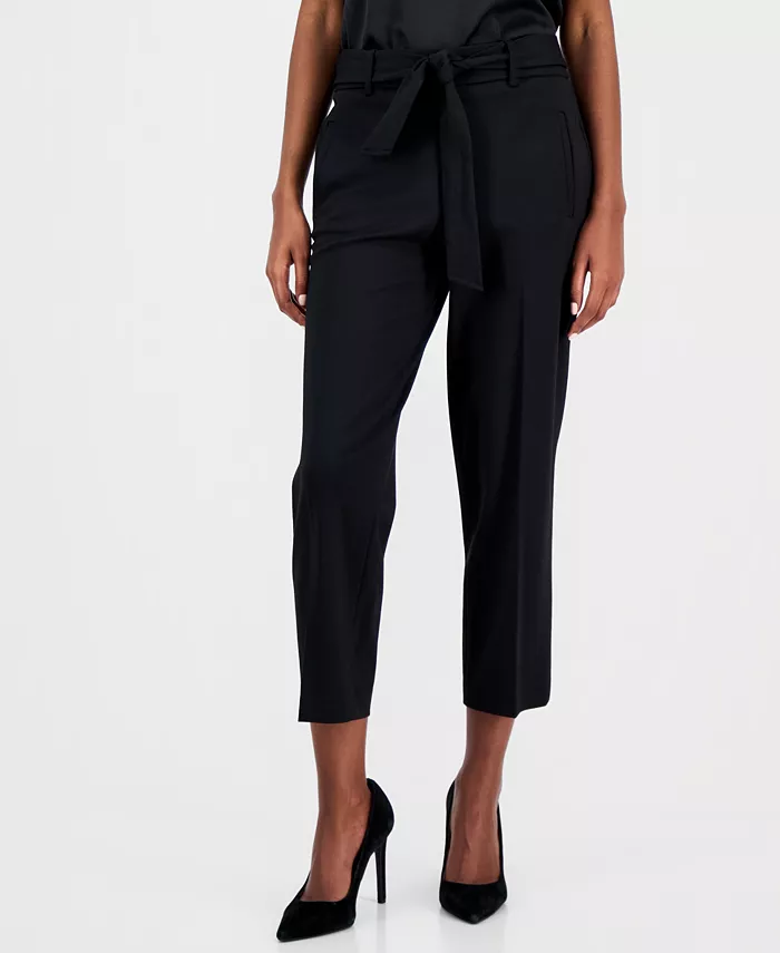 Women's Compression Tie-Front Capris Pants - thumbnail 2