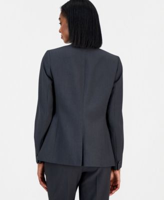 Women's Bi-Stretch Collarless Open-Front Blazer, Created for Macy's