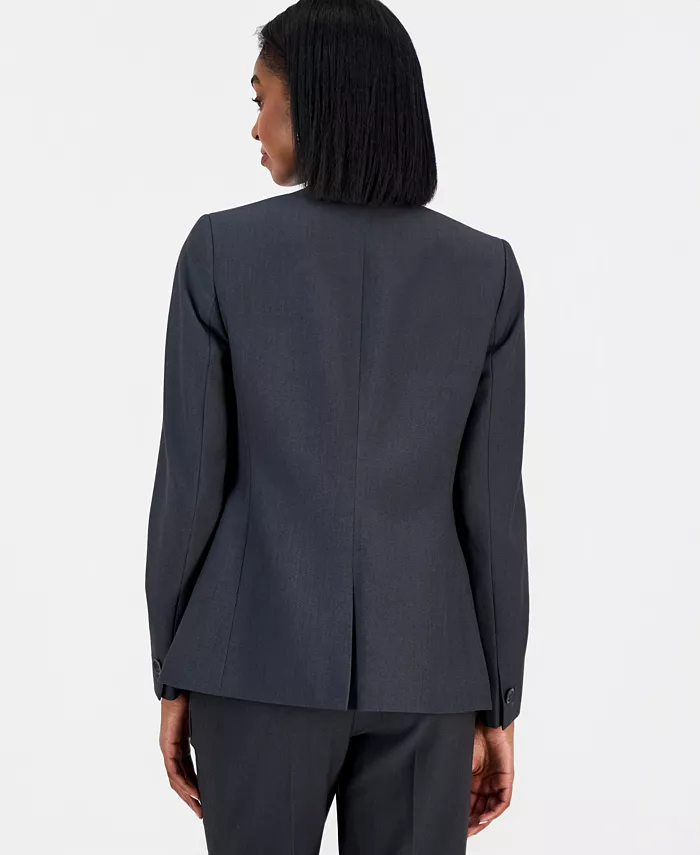 Women's Bi-Stretch Collarless Open-Front Blazer - thumbnail 2