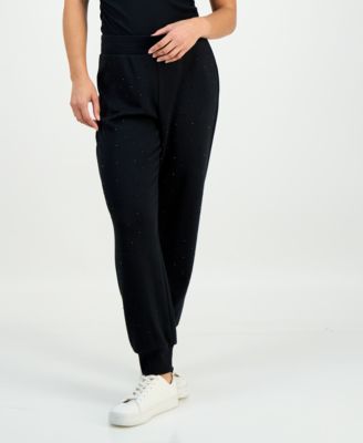 Petite Embellished High Rise Jogger Sweatpants