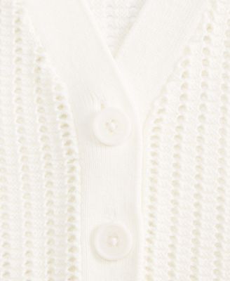 Girls 5-20  V-Neck Button Cardigan, Exclusively at Macy's