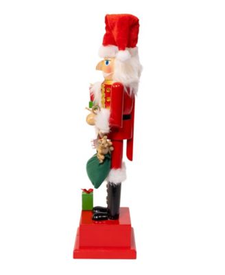 Wooden 15" Santa Calendar Nutcracker