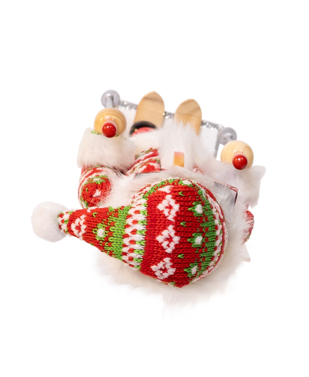 Kurt Adler 15-inch Ski Santa With Christmas Sweater Nutcracker In Multi