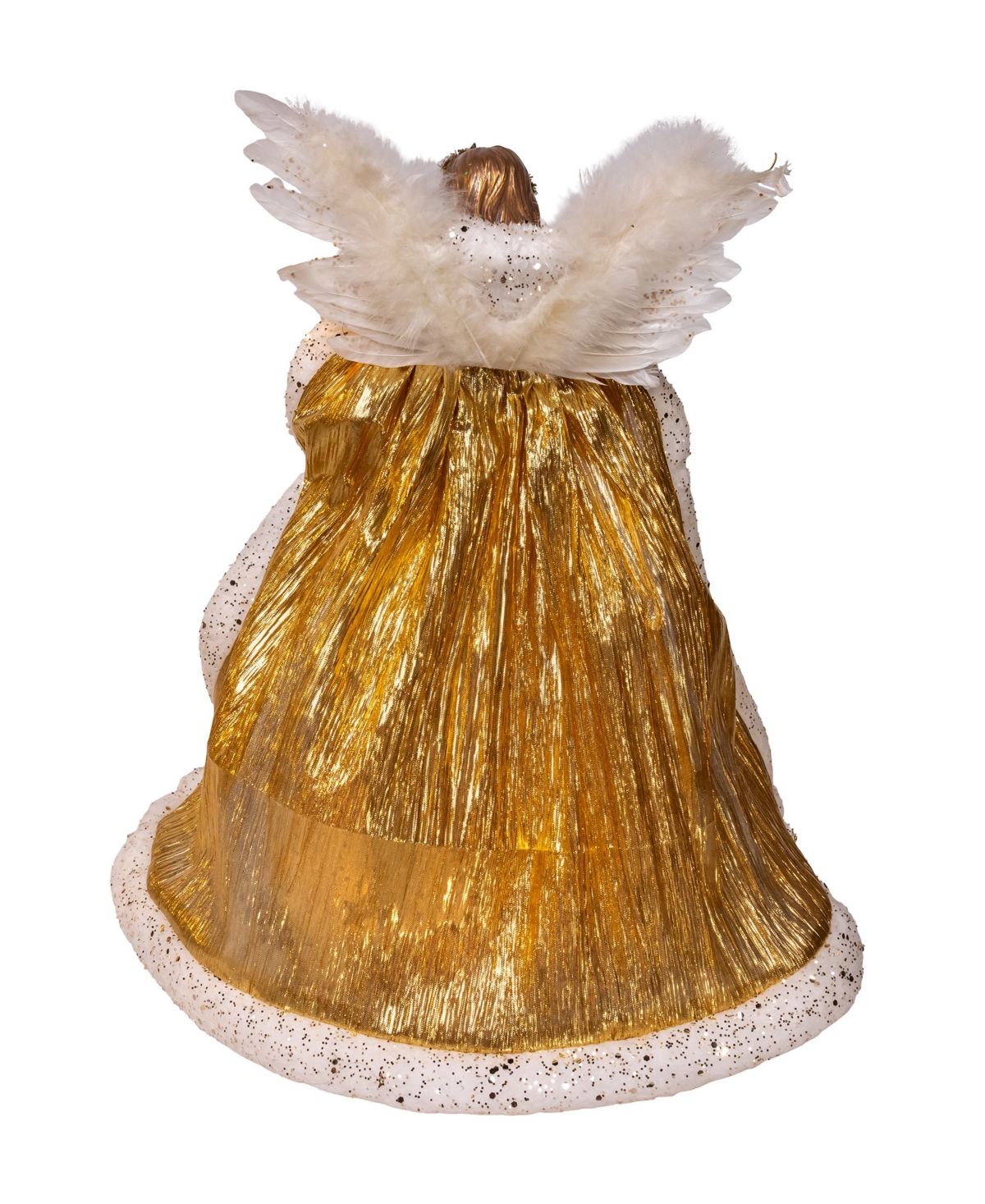 Kurt Adler 16-inch Ul 10-light Celestial Angel Tree Topper In Gold