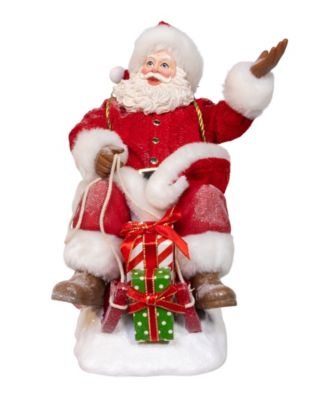 8.5" Fabrich&eacute; Santa on Sled