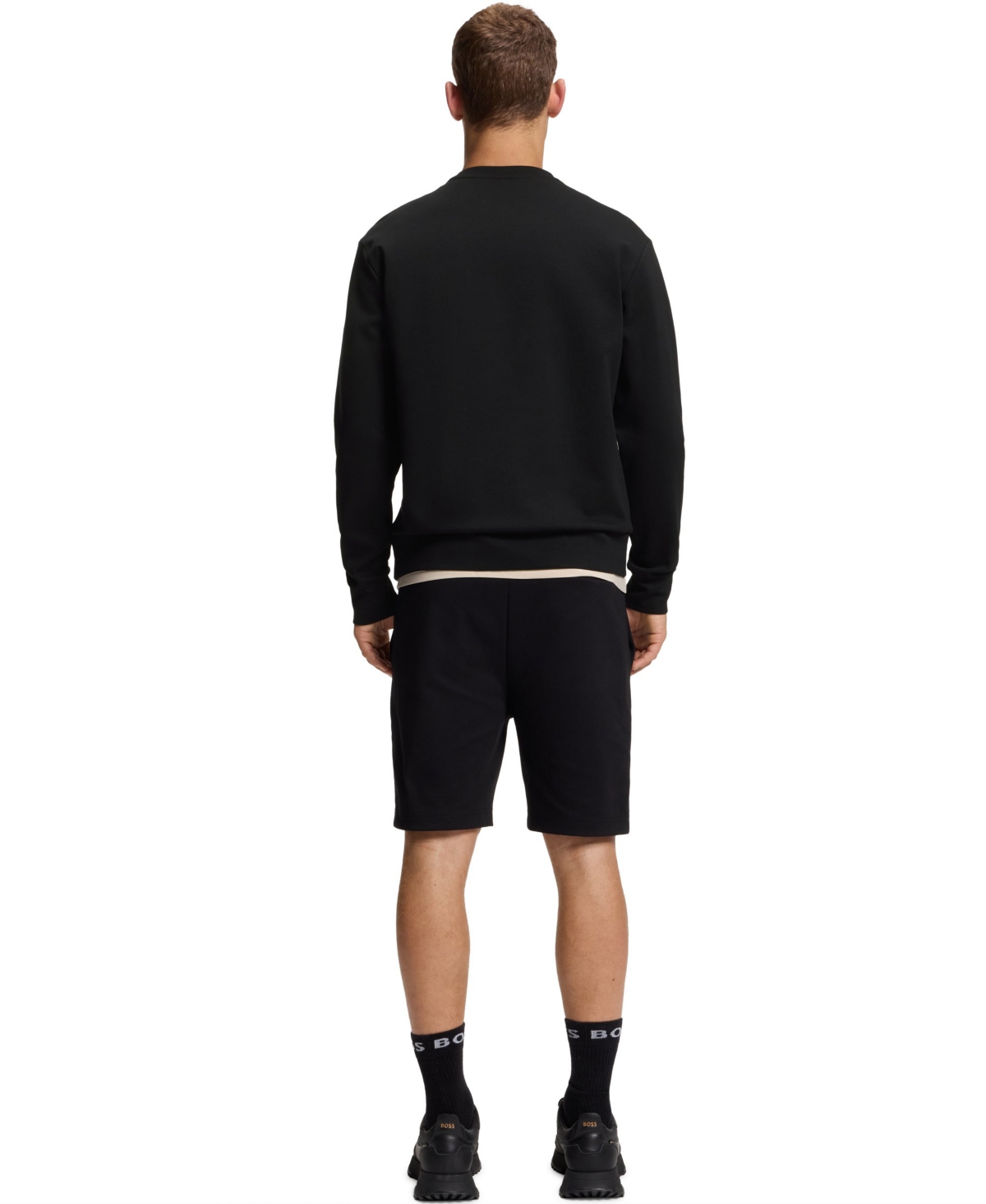 Hugo Boss Boss By  Men's Monogram Cotton-blend Sweatshirt In Black