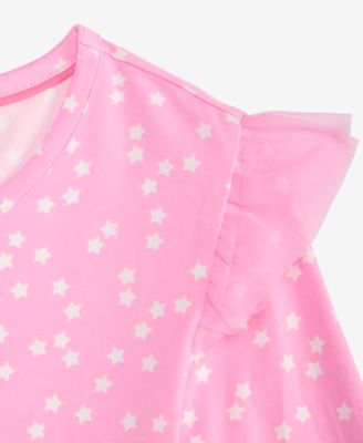 Girls 5-20 Star-Print Ruffled Long-Sleeve Top, Macy's Exclusive
