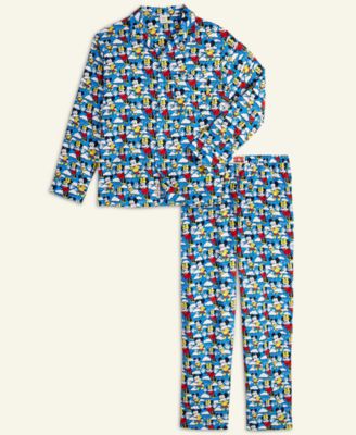 Men's Mickey Mouse & Minnie Mouse Parade Balloon Flannel Pajamas Set, Macy's Exclusive