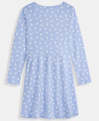 Girls 5-20 Ditsy Floral-Print Long-Sleeve Dress, Macy's Exclusive