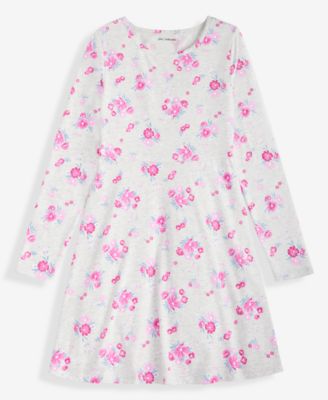 Epic Threads - Little & Big Girls Meadow Floral Printed Long-Sleeve Dress