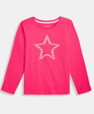 Epic Threads - Little & Big Girls Sparkle Star Long-Sleeve T-Shirt