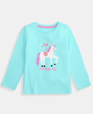 Girls Toddler 2T-4T Unicorn Magic Long-Sleeve T-Shirt, Macy's Exclusive