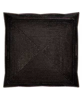 Scallop Collection Square Tray With Cutout Handles