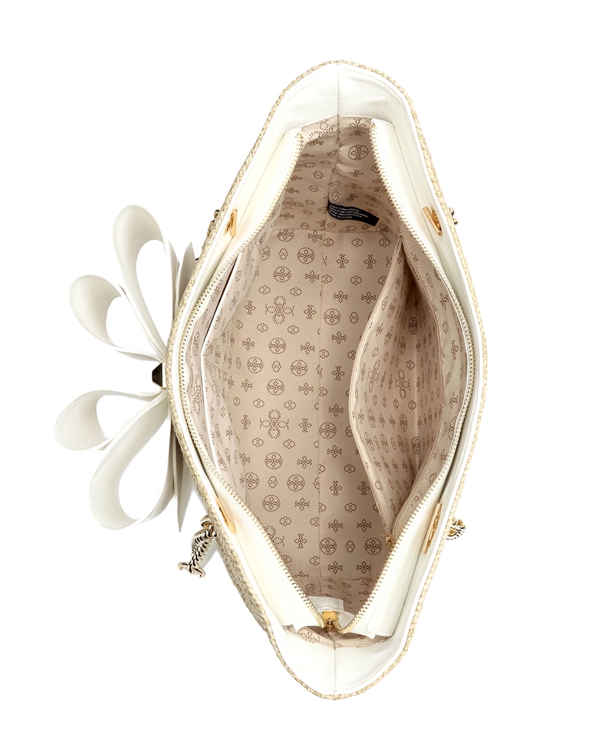 Like Dreams Daisy Bowtie Dual Tote Bag In White