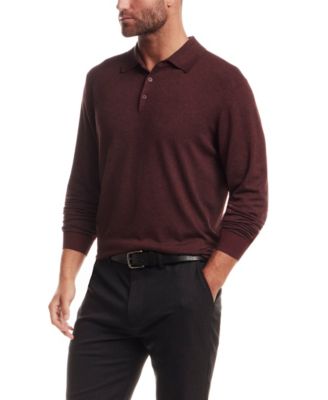 Men's Long-Sleeve Polo Sweater