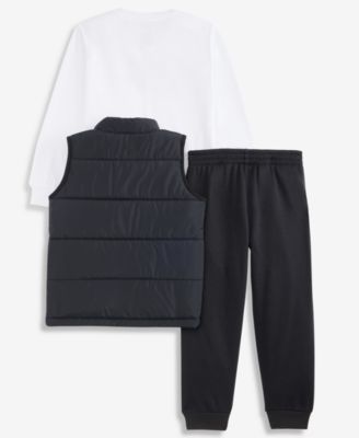 Boys' 4-7 Crewneck T-Shirt, Vest and Pants, 3-Piece Set