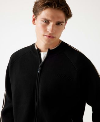 Men's Yaki Zipped Bomber Style Collar Sweatshirt