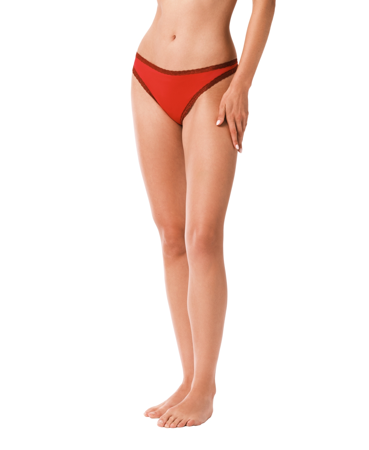 Gap Women's Lace Trim Thongs In Red