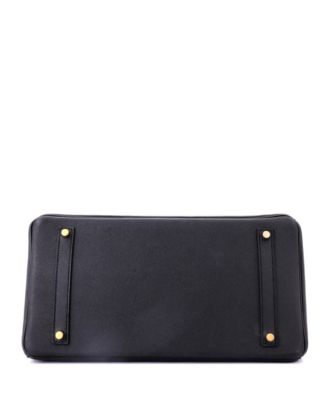  Birkin 35 Handbag Black Epsom with Gold Hardware