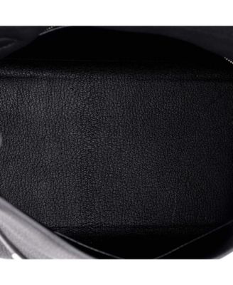 Kelly 28 Handbag Black Togo with Palladium Hardware