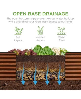 Outdoor Metal Raised Garden Bed Planter Box for Vegetables, Flowers, and Herbs