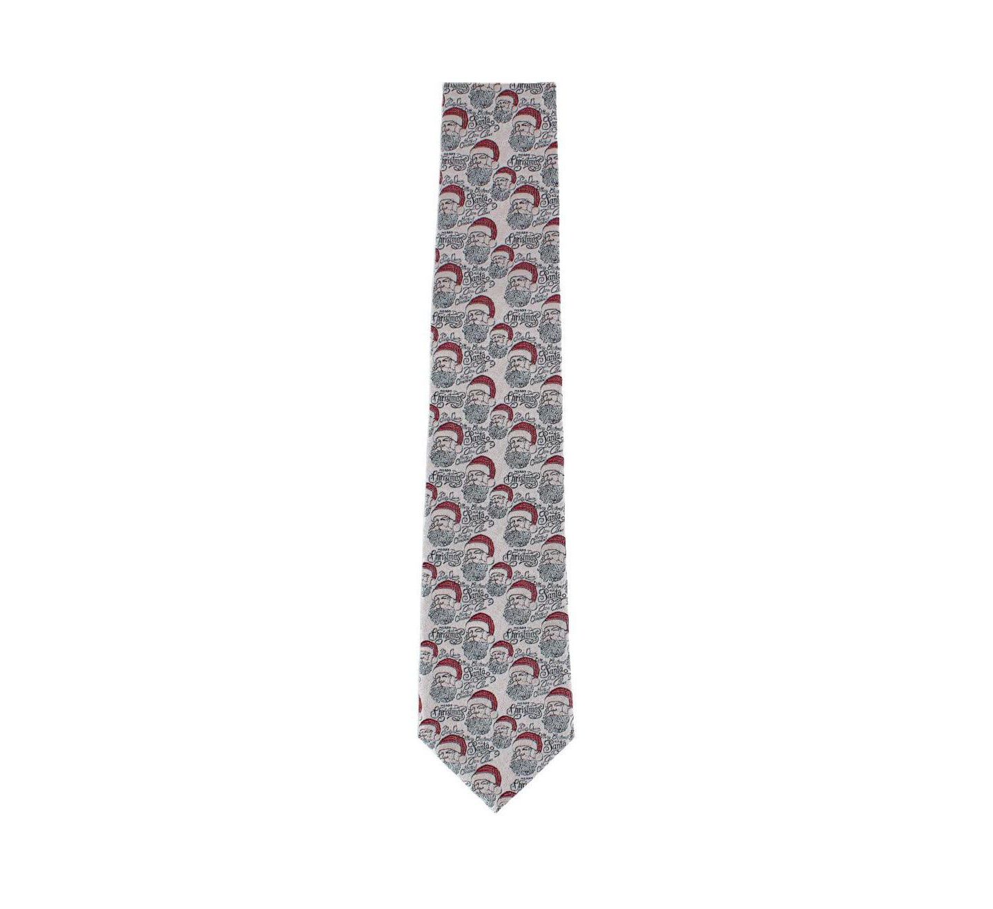Мужской галстук TRAFALGAR Santa Claus Is Watching Silk Novelty Necktie, цвет: Кремовый — фото 2